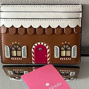 Kate spade limited edition gingerbread house cardholder wallet holiday novelty